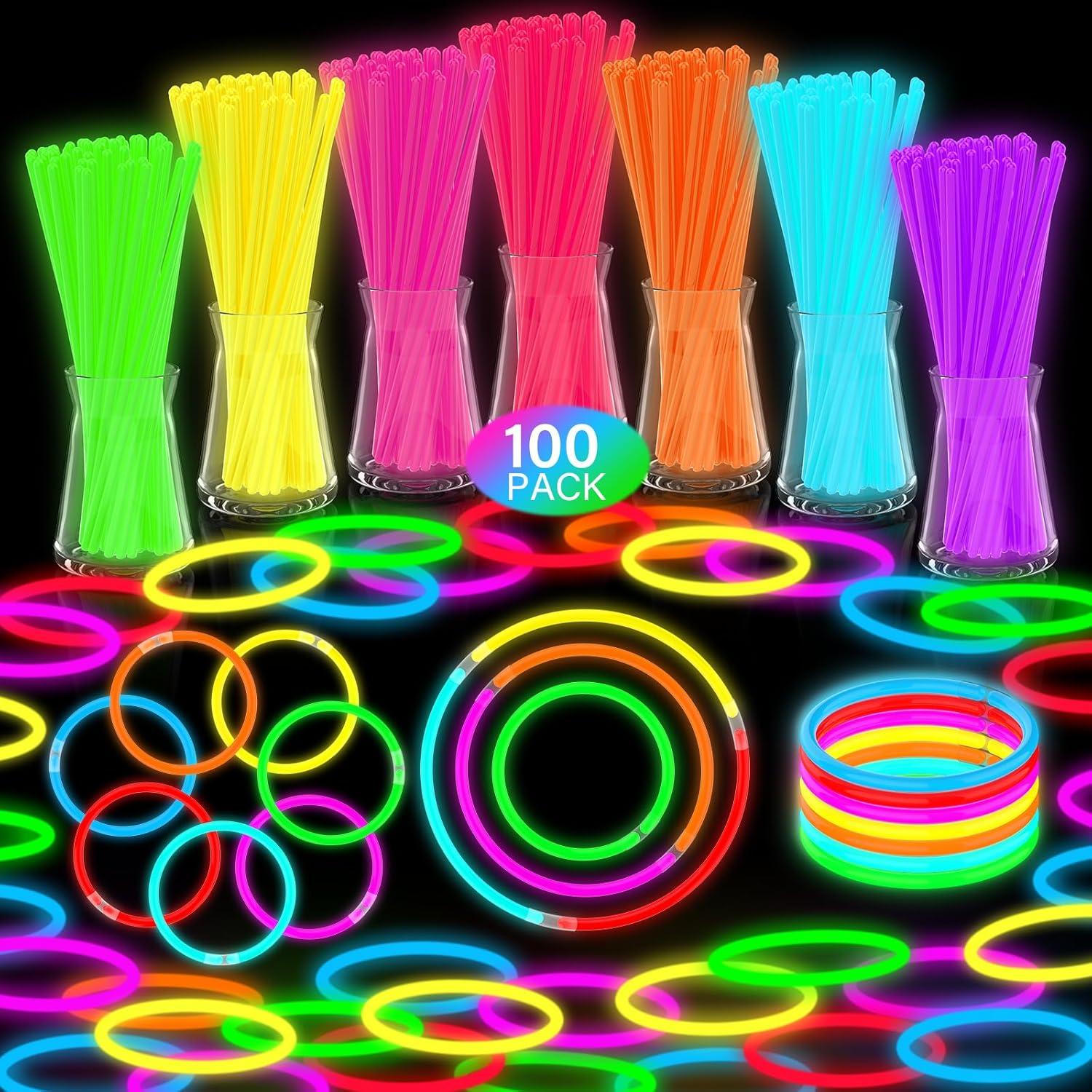 Knicklichter Party Set 100er Packung Neon Glow Party Supplies