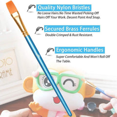 Nylon Pinsel Set - 10 Stück Künstlerpinsel Aquarell Acryl Ölgemälde