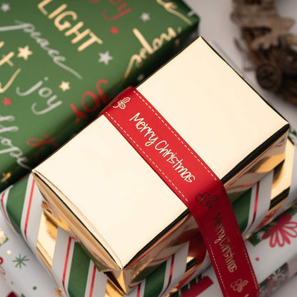 Geschenkpapierrolle Grünes Papier Glitter Metallic Foil 4