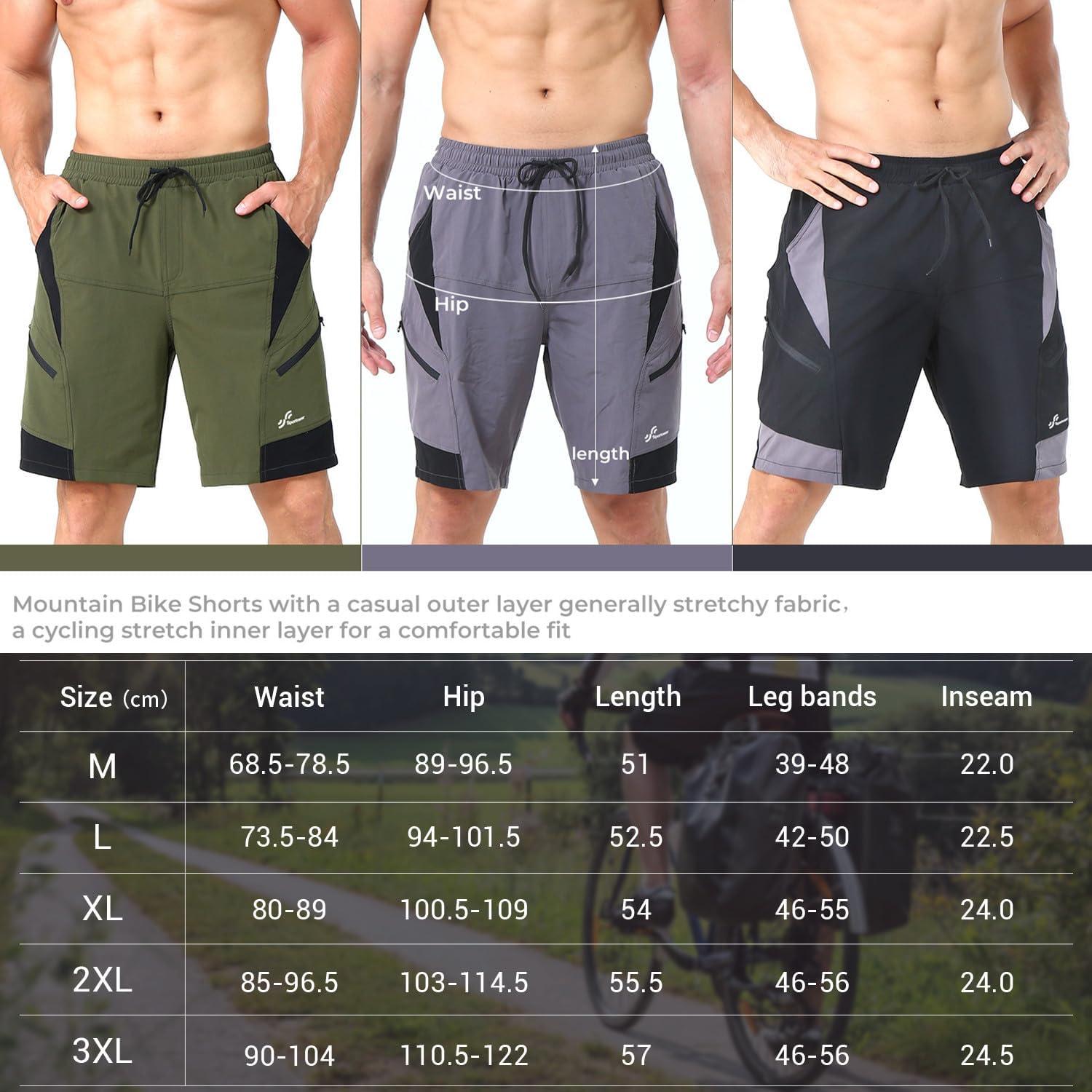 MTB-Shorts Herren Mountainbike gepolstert 3D Mountainbike Outdoor M