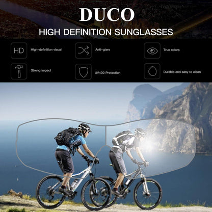 DUCO Fahrradbrille Sportbrille Outdoor Sonnenbrille UV400 5 Gläser Herren Damen