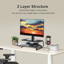 Monitorständer Riser belüftete Metallplattform 4 Zoll Höhe