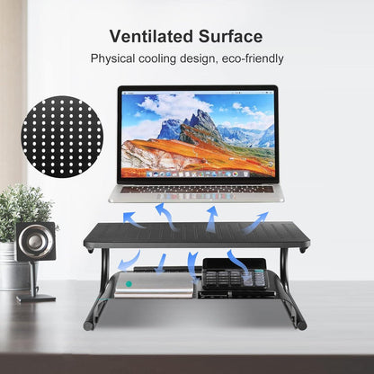 Monitorständer Riser belüftete Metallplattform 4 Zoll MST002