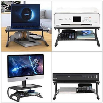 Monitorständer Riser für Computer Laptop Drucker 4 Zoll Höhe belüftete Metallplattform