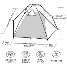 Forceatt Zelt 2/3/4 Personen Camping Wasserdicht Ultraleicht