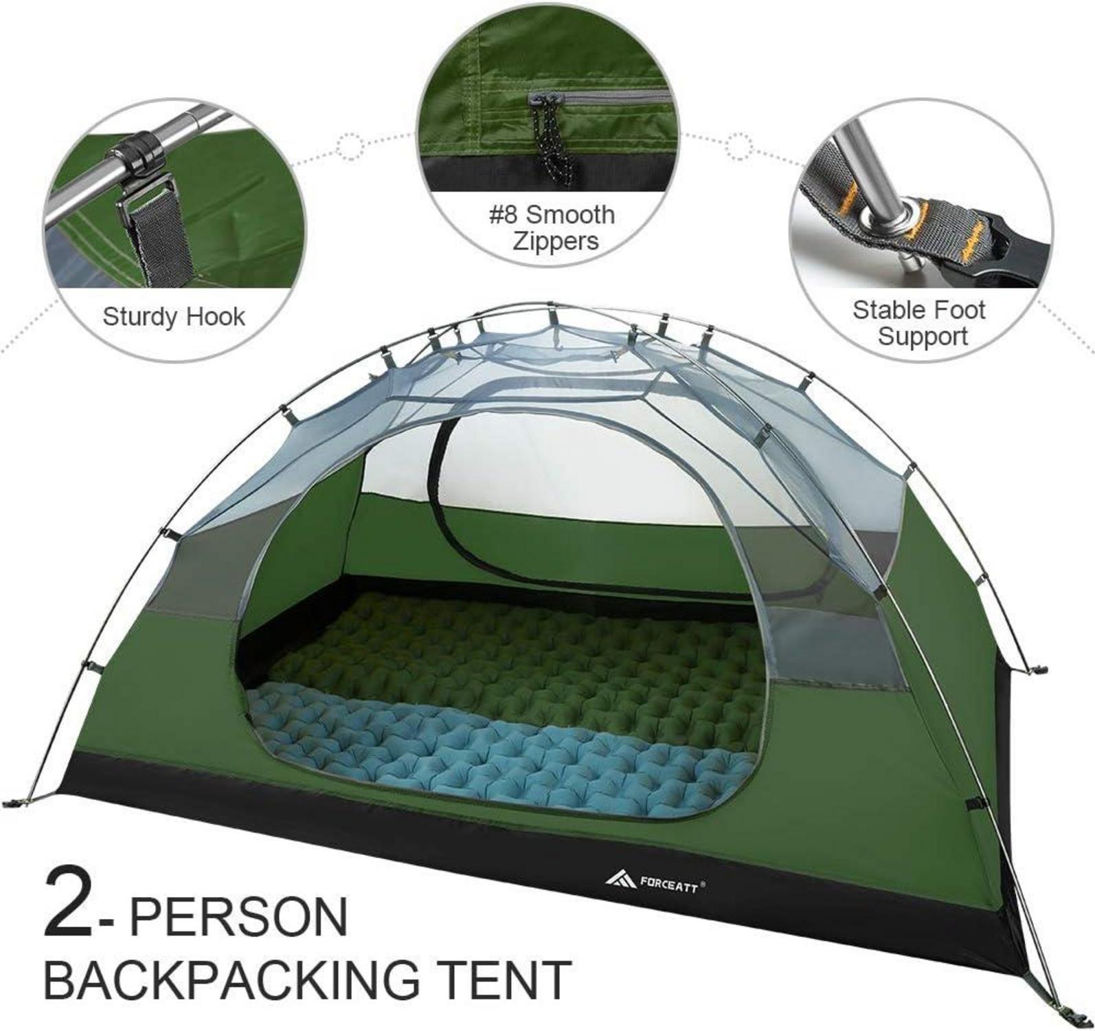 Forceatt Camping Zelt 2/3/4 Personen Wasserdicht Ultraleicht