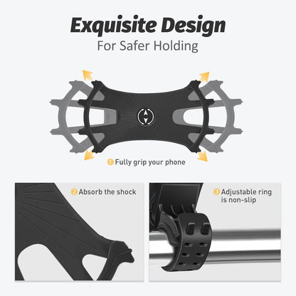 Fahrrad Handyhalterung Universal 360° Drehbar Anti-Shake