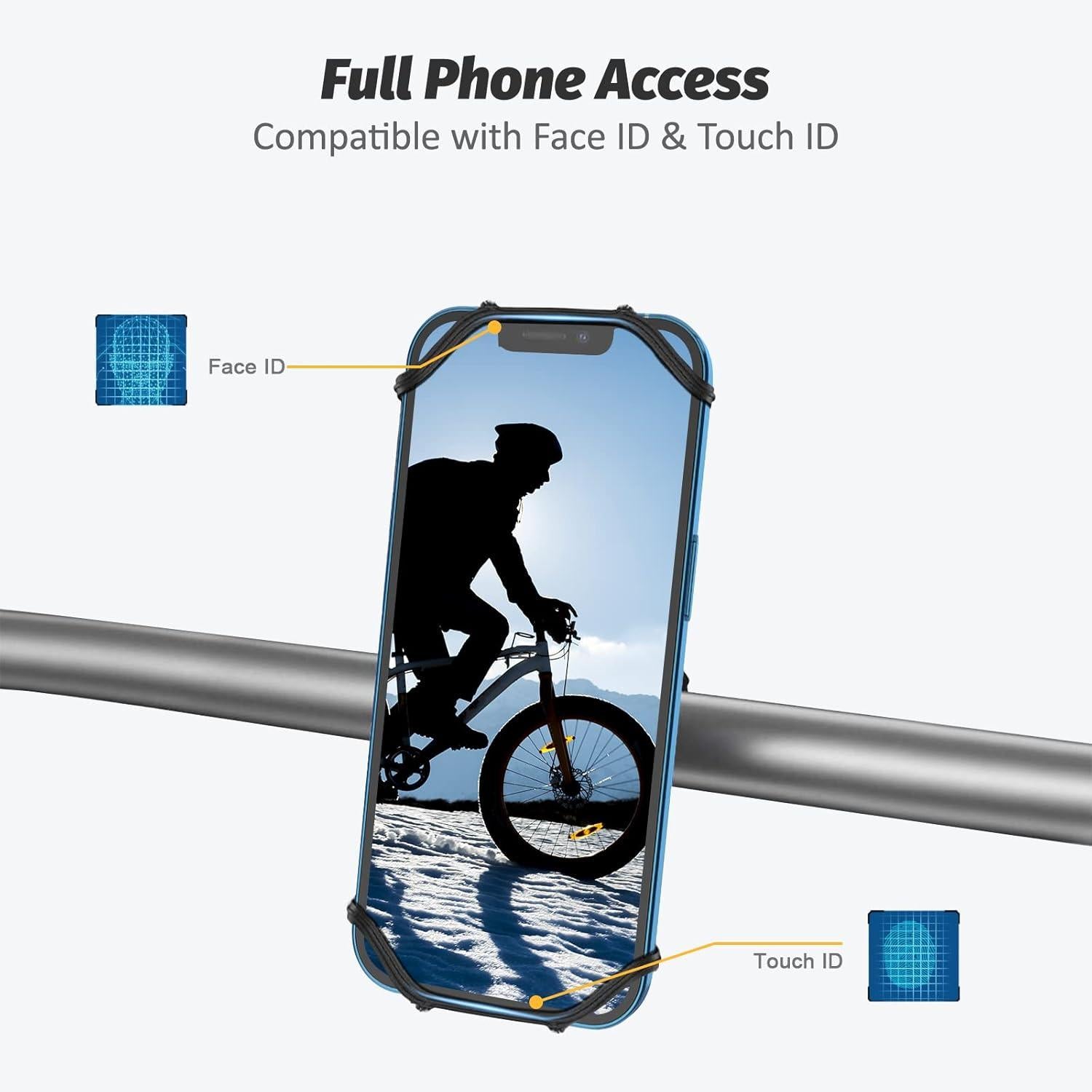 Fahrrad Handyhalterung Universal 360° Drehbar Silikon Phone 13 12 11