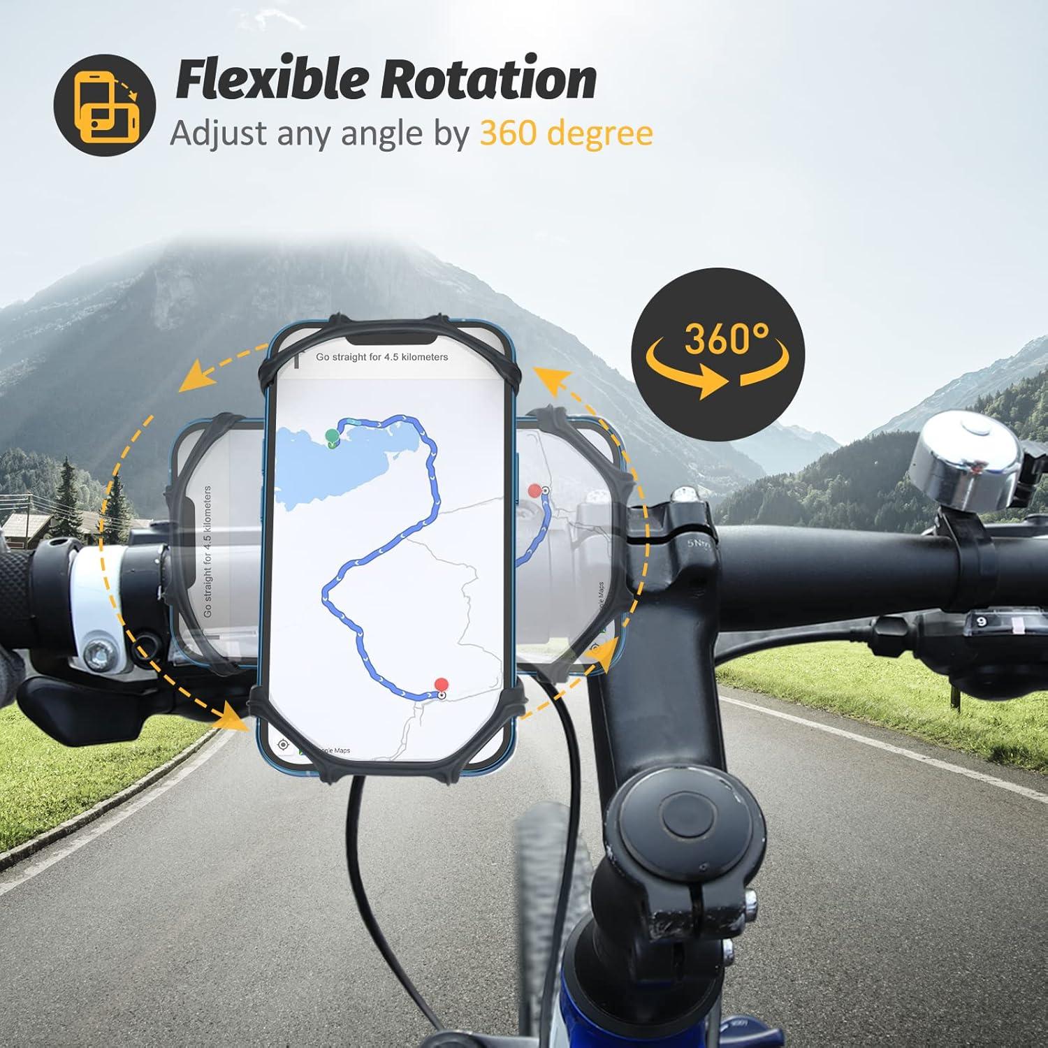 Fahrrad Handyhalterung 360° Drehbar Anti-Shake Silikon Phone 13 12 11 Samsung