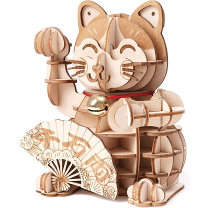 3D Holzpuzzle Plutus Katze DIY Modellbausatz Geschenk
