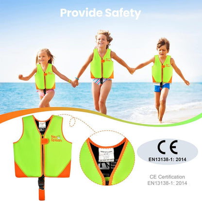 Kinder Schwimmlernweste Schwimmhilfe Cartoon Neopren 1-6 Jahre Blau