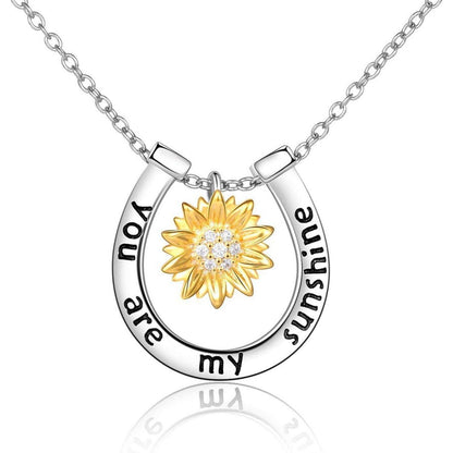 Sonnenblume Halskette Sterling Silber Anhänger 925 Geschenk