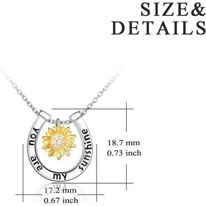Sonnenblume Halskette Sterling Silber Anhänger 925 Geschenk