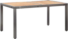 vidaXL 7-tlg. Poly Rattan Gartenmöbel Set Grau mit Auflagen
