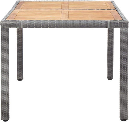 Gartenmöbel 7-TLG. Poly Rattan Grau Sitzgruppe Auflagen