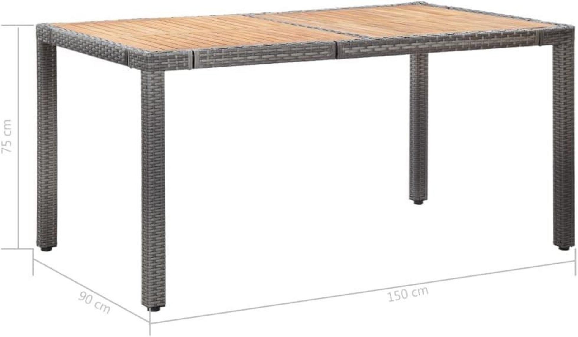 Gartenmöbel 7-TLG. Poly Rattan Grau Sitzgruppe mit Auflagen vidaXL