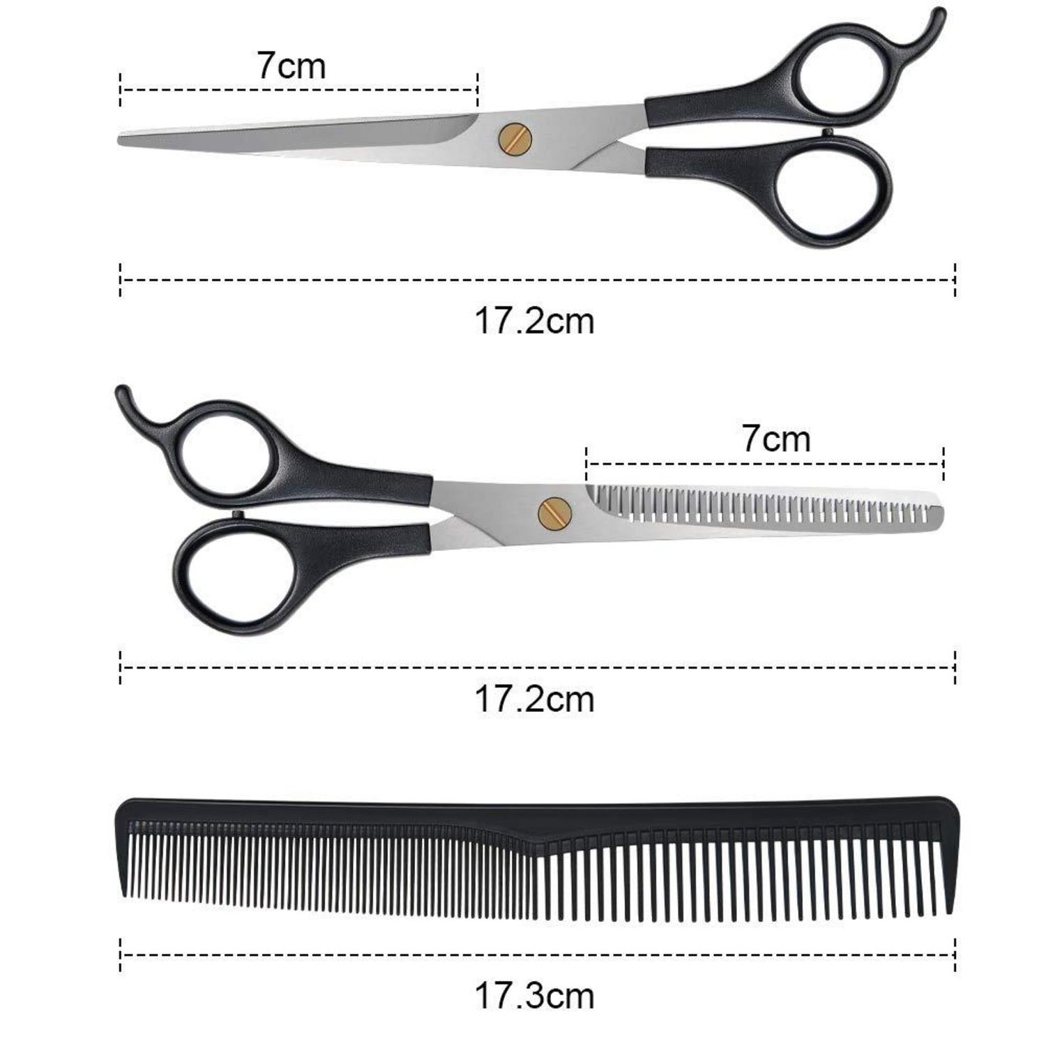 Haarschere Set 2 Scharfe Friseurscheren Licht Effilierer