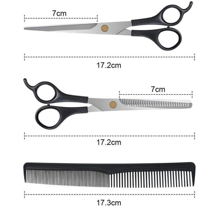 Haarschere Set 2 Scharfe Friseurscheren Licht Effilierer
