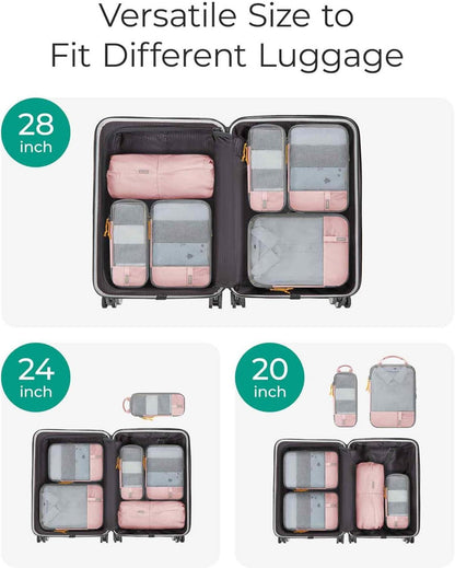6-teilige Wasserdichte Koffer Packwürfel Travel Essentials Organizer