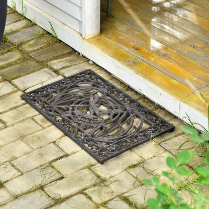 Gusseisen Fußmatte Vintage Libellen-Design 59x37 cm