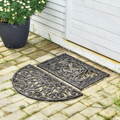 Gusseisen Fußmatte Vintage Ranken Design 71cm