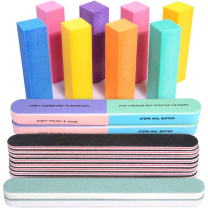 Nagelfeilen Set 20 Stücke Professionelle Buffer 100/180