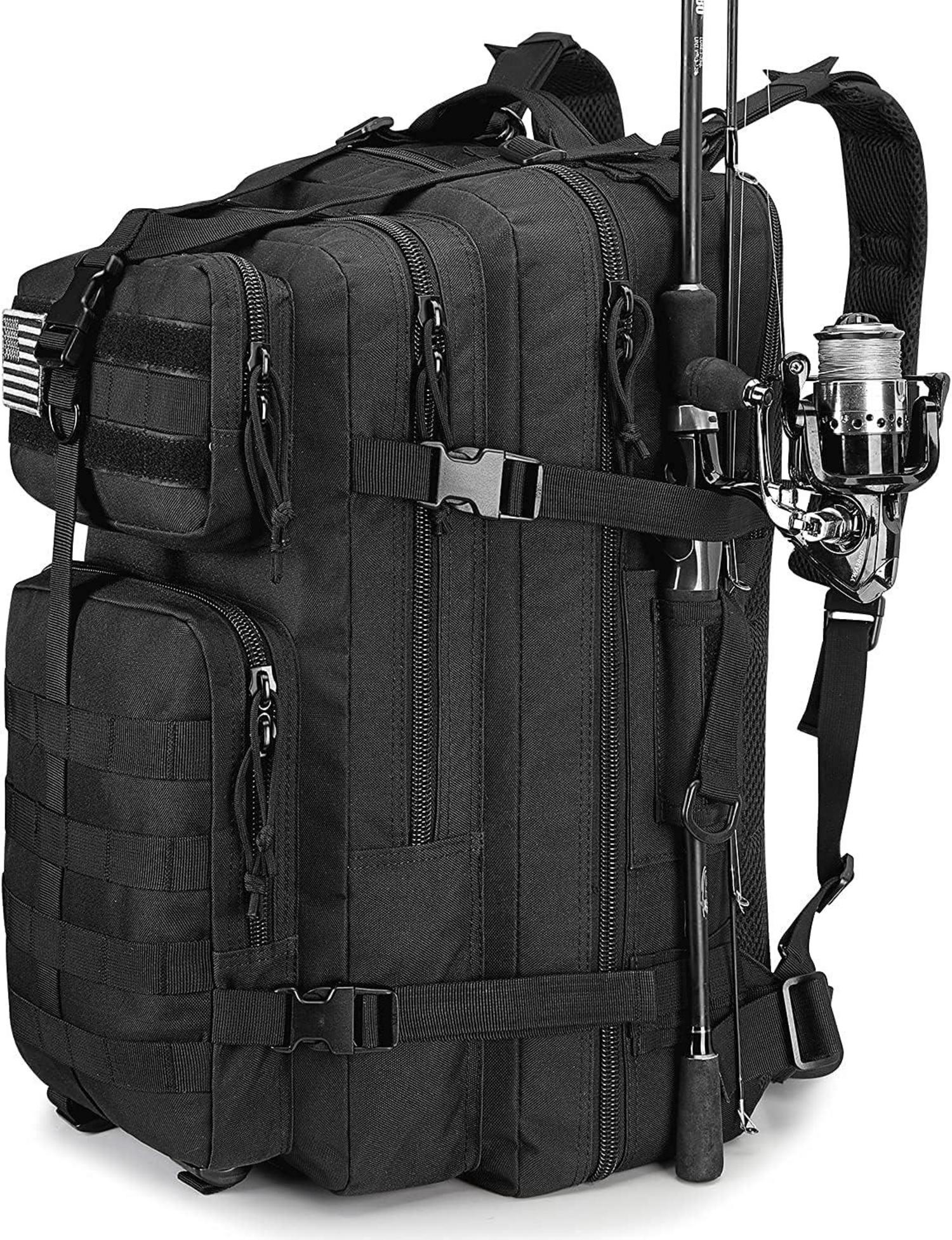 Taktischer Militär Rucksack 50L Herren Molle Assault Backpack Schwarz