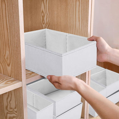 Puricon 8er-Set Aufbewahrungsbox Stoff Schubladen Organizer Ordnungssystem faltbare Boxen Kleiderschrank