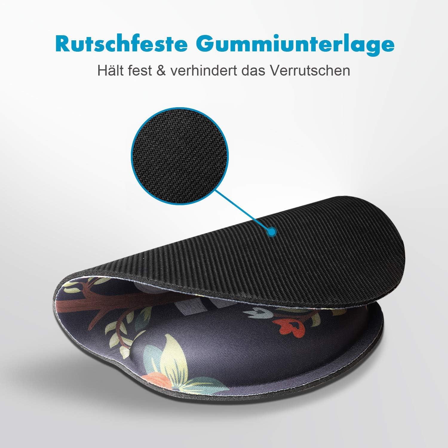 Ergonomisches Memory Schaum Mauspad mit Handgelenkauflage Gel