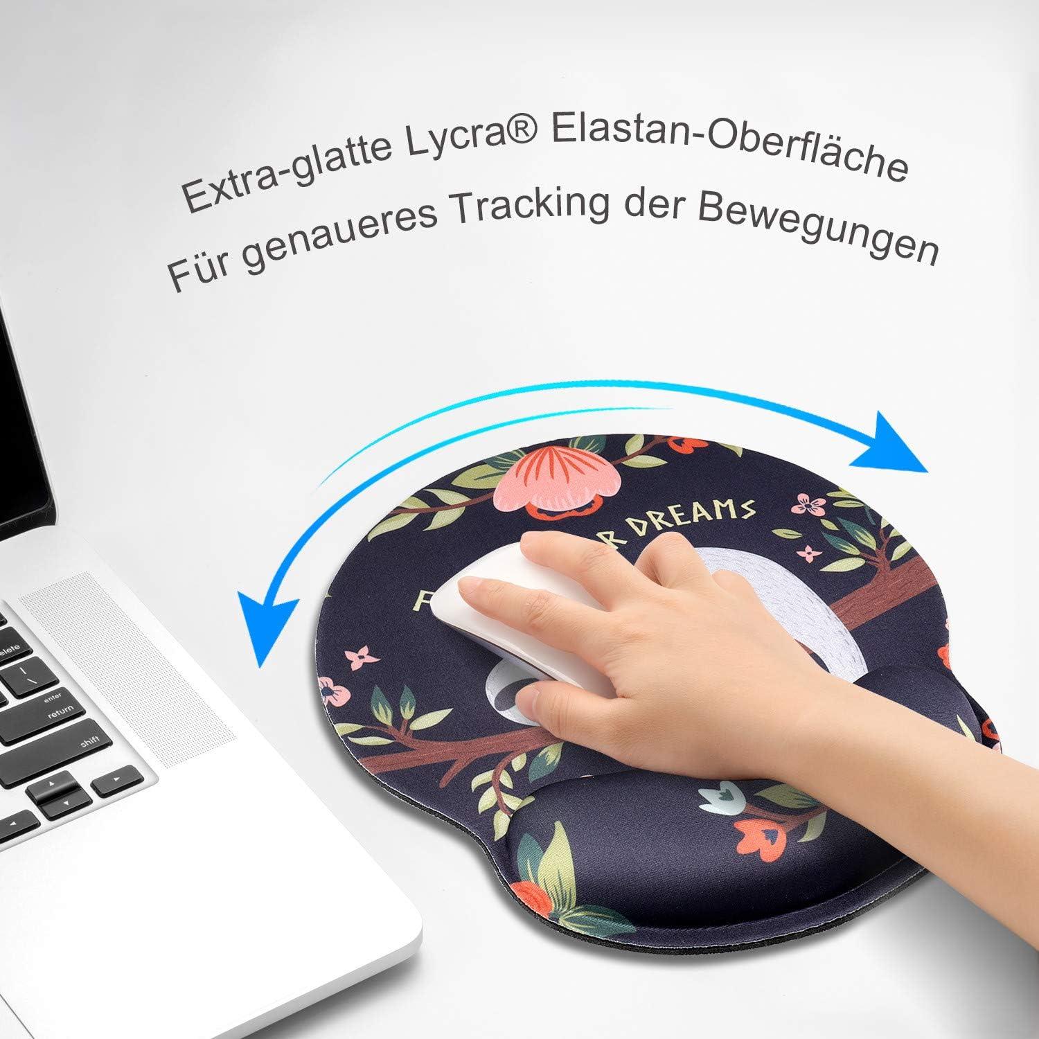 Ergonomisches Mauspad mit Handgelenkauflage - Memory Schaum Gel Mousepad