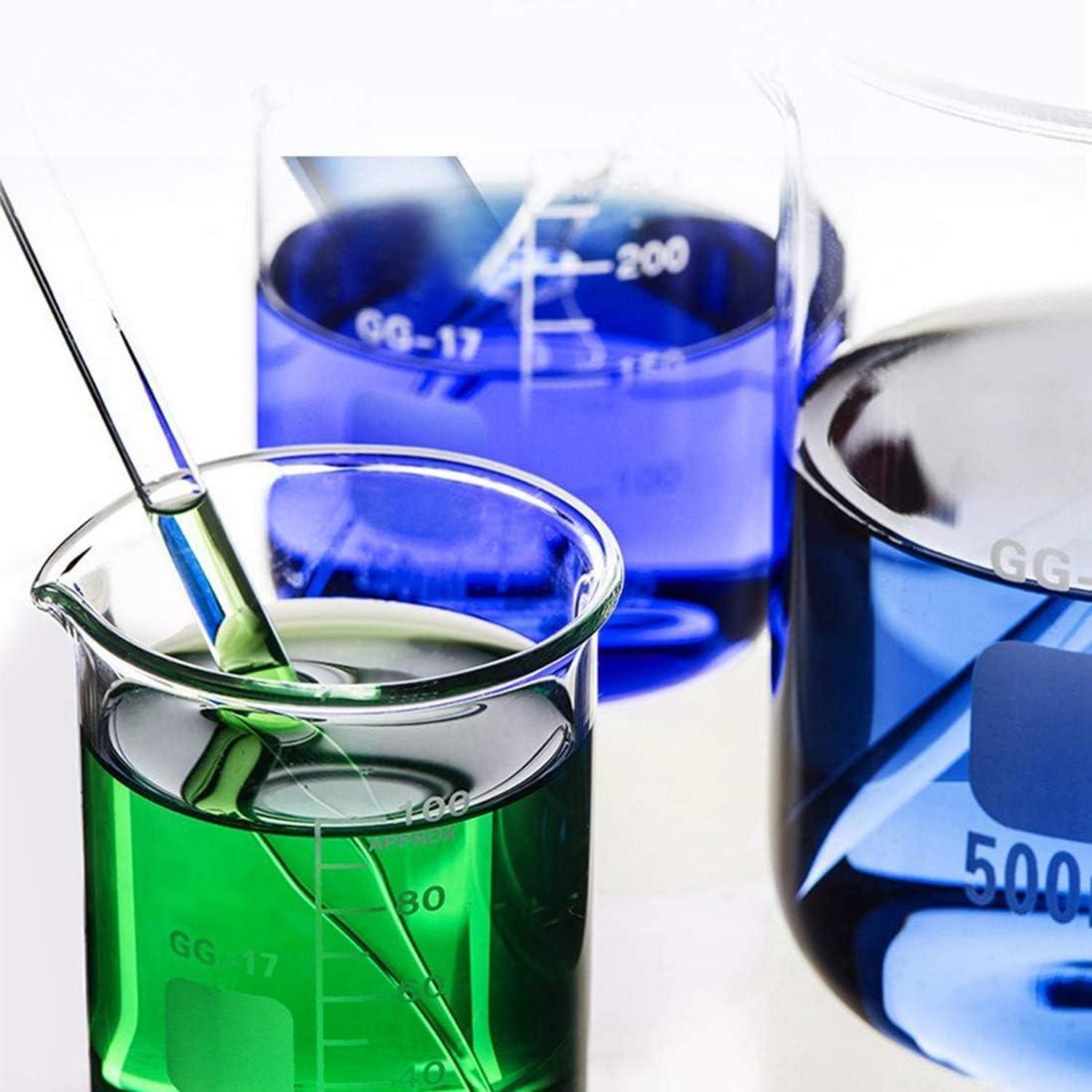Borosilikatglas Bechergläser Set 4 Stück Dickglas Graduiert 50ml 100ml 150ml