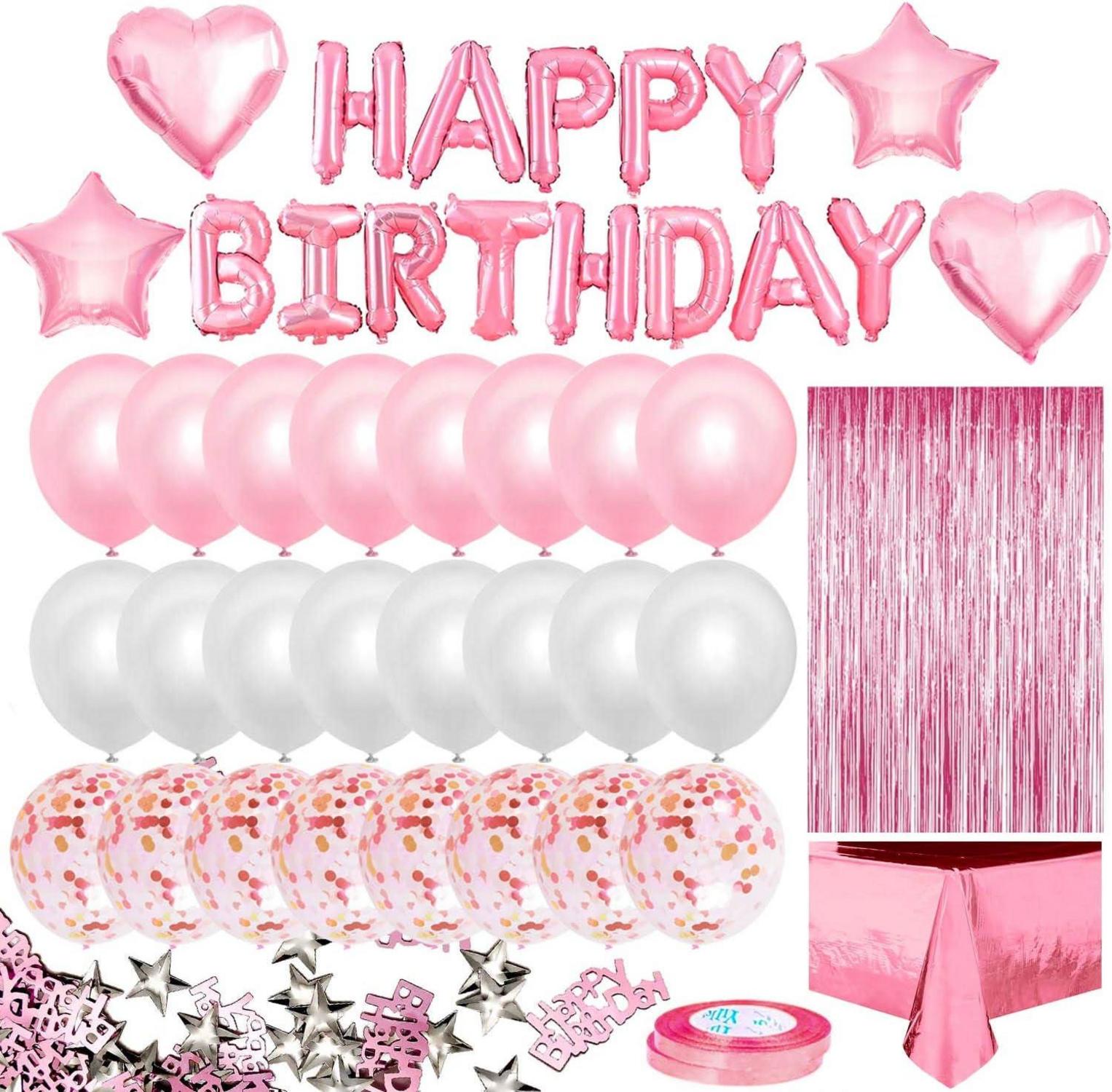 Geburtstagsdeko Happy Birthday Party Blau Luftballons Konfetti