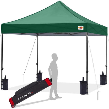 Wasserdichter Pop-Up Pavillon 2,5x2,5M Dunkelgrün mit Rollentasche