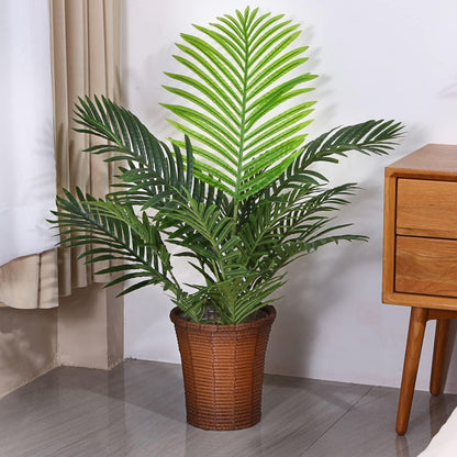 Kunstpalme Areca 90cm grün Künstliche Pflanze im Topf Fake