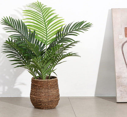 Kunstpflanze groß 90cm Areca Kunstpalme im Topf grün Fake Plant