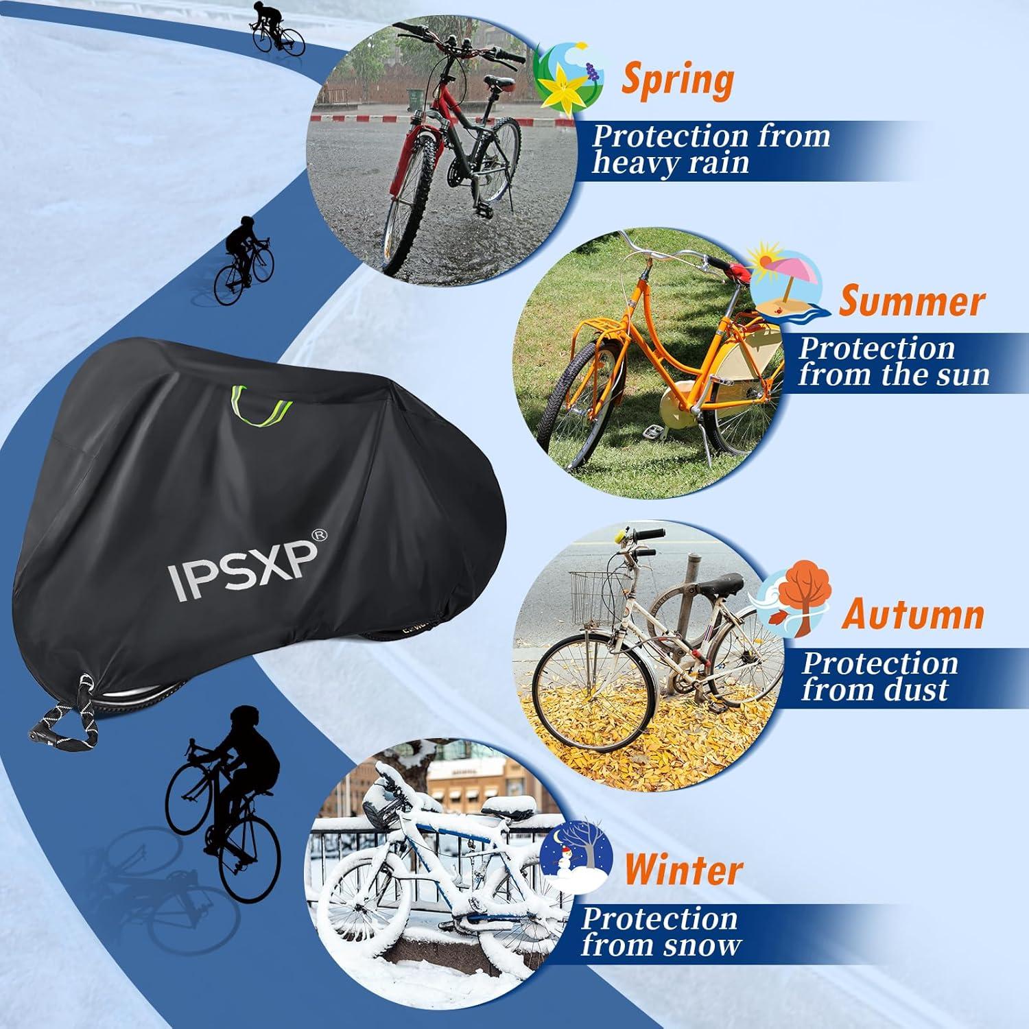 Fahrradabdeckung 210D Oxford Wasserdicht 208x112x76cm Schwarz UV Schutz
