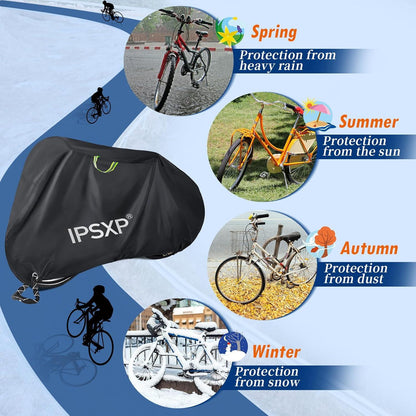 Fahrradabdeckung 210D Oxford Wasserdicht 208x112x76cm Schwarz UV Schutz