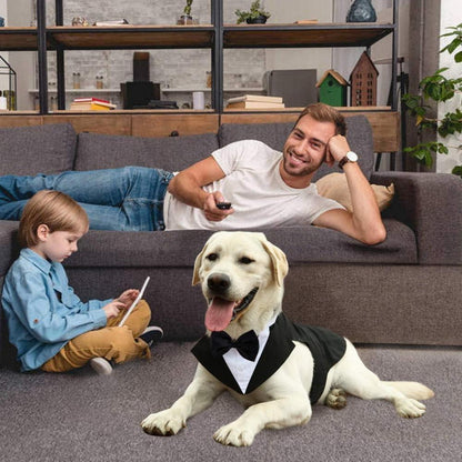 Kuoser Hund Smoking Anzug Bandana Set Hochzeit Halloween