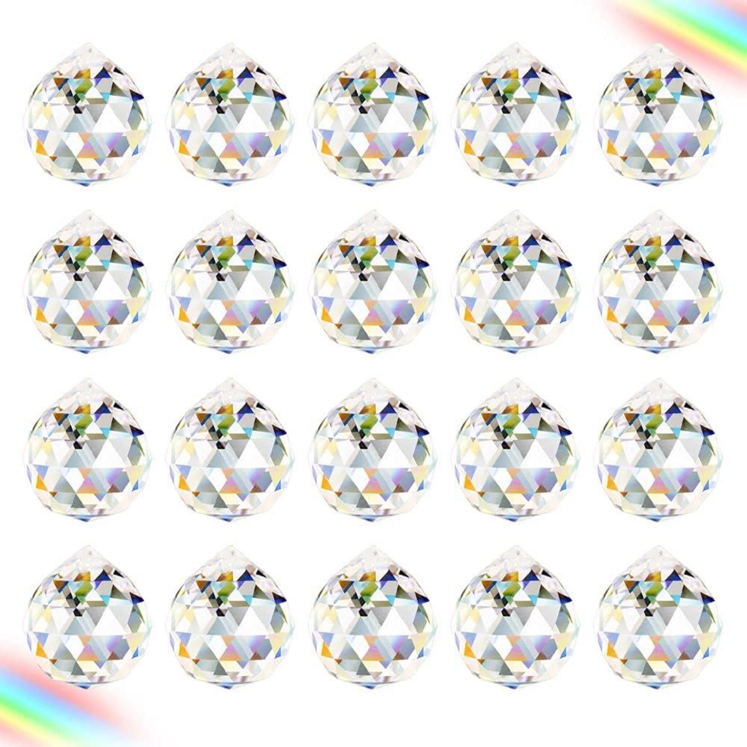Kristallglaskugel Regenbogenkristall Anhänger 20