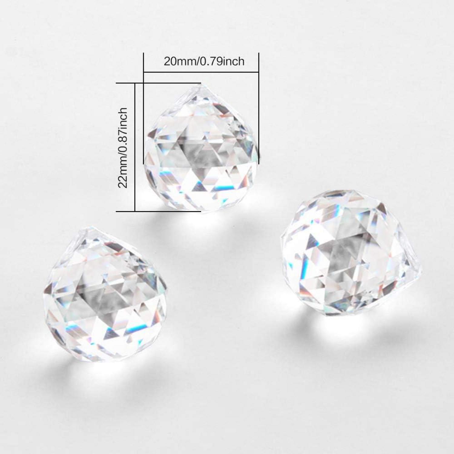 Kristallglaskugel Regenbogen Anhänger 20 Stück Deko Schmuck 20mm