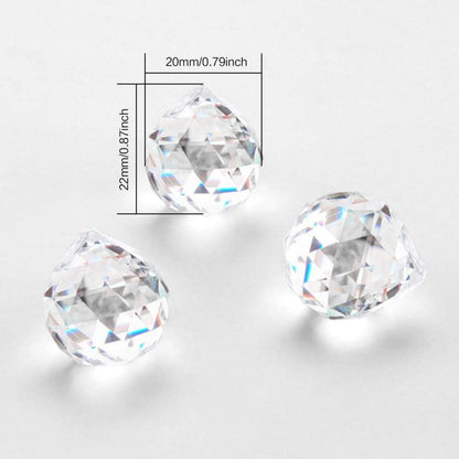 Kristallglaskugel Regenbogen Anhänger 20 Stück Deko Schmuck 20mm