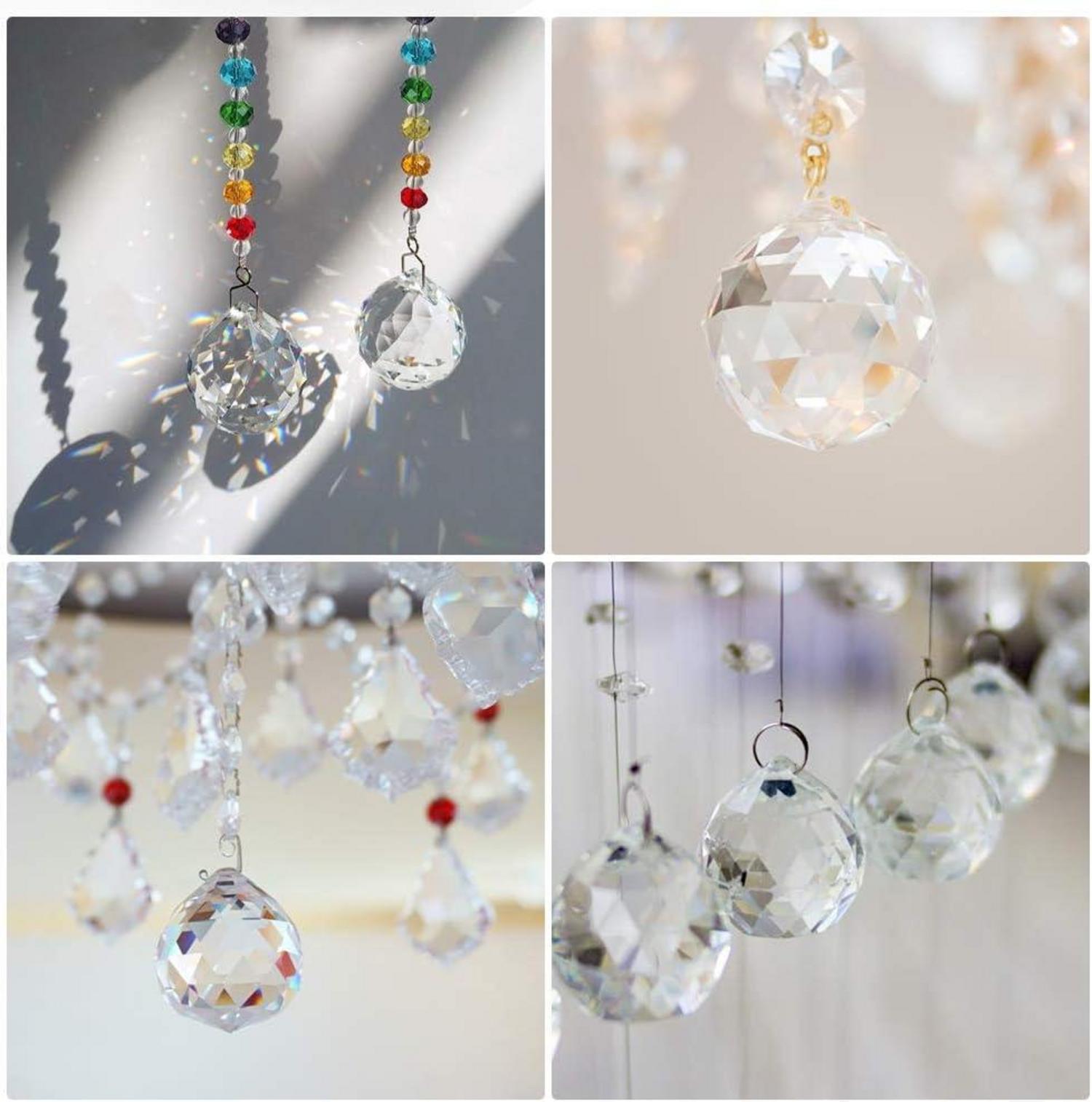 Kristallglaskugel Regenbogenkristall Anhänger Deko 20mm 20 Stück Fenster Schmuck