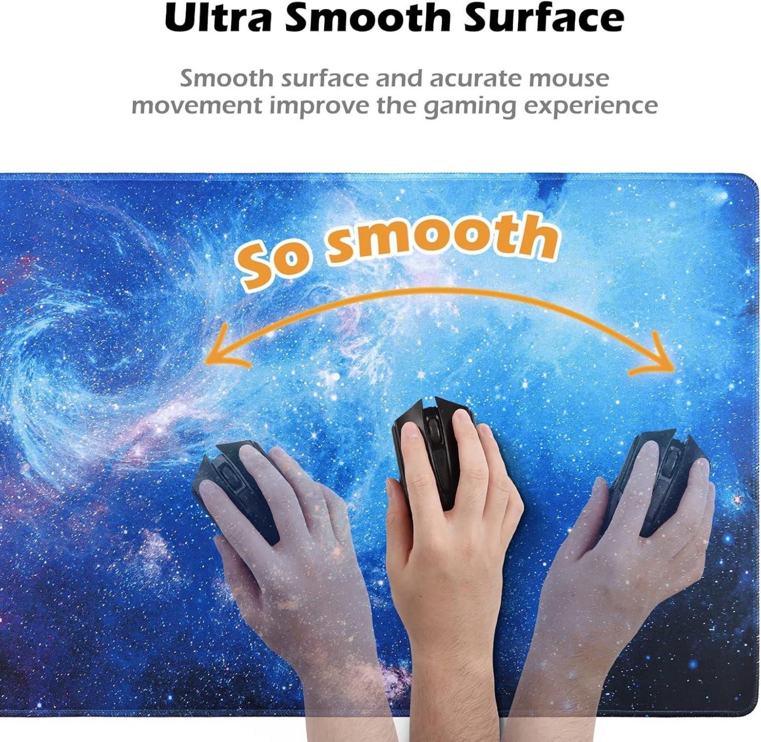 Gaming Mauspad XXL 800x400mm Blau rutschfest wasserfest