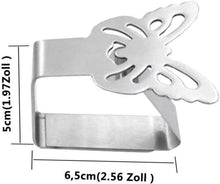 4er-Set Edelstahl Schmetterling Tischtuchklammern für