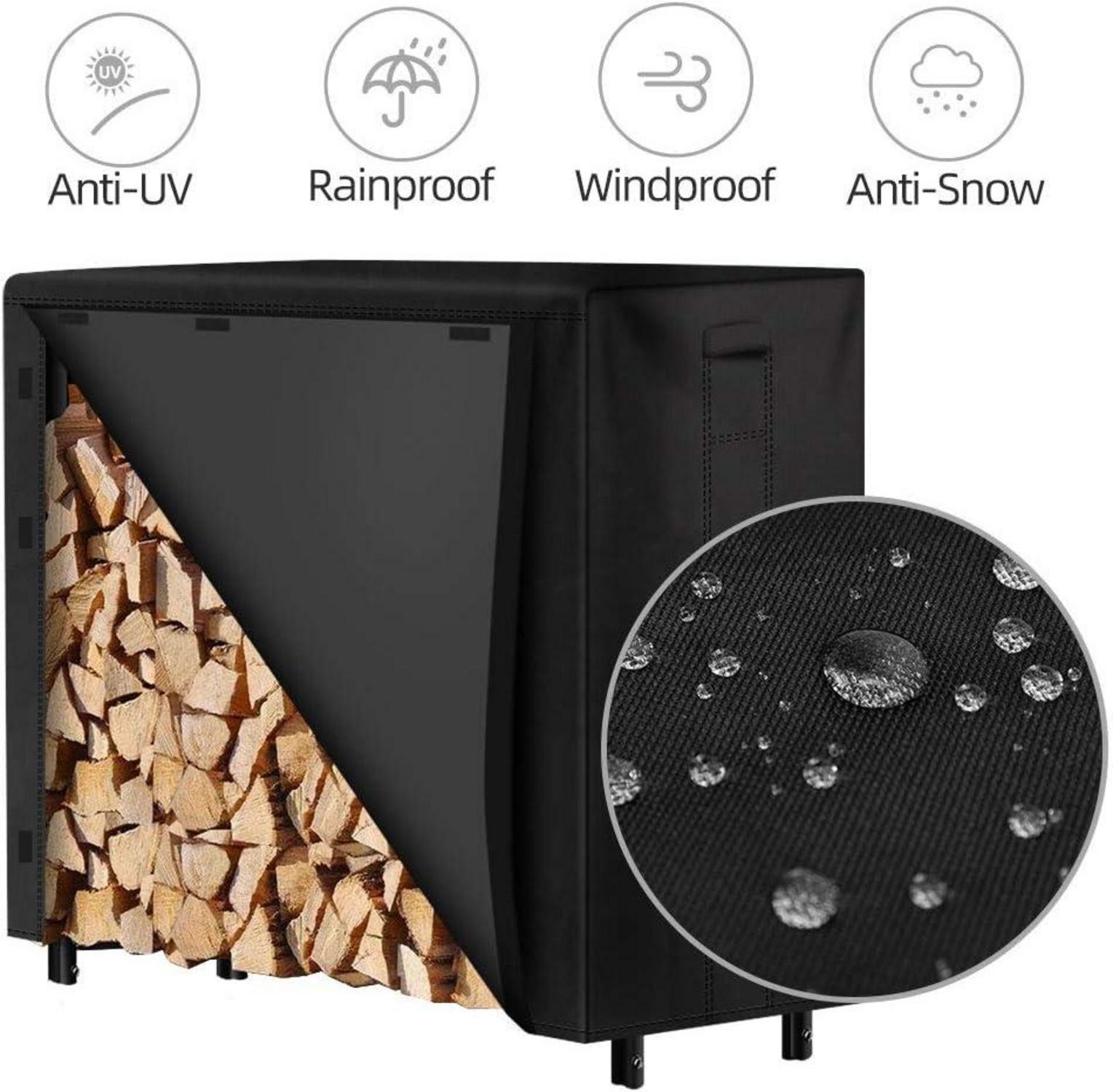 Kaminholzregal Abdeckung 122cm x 61cm x 107cm Wasserdicht 600D Oxford