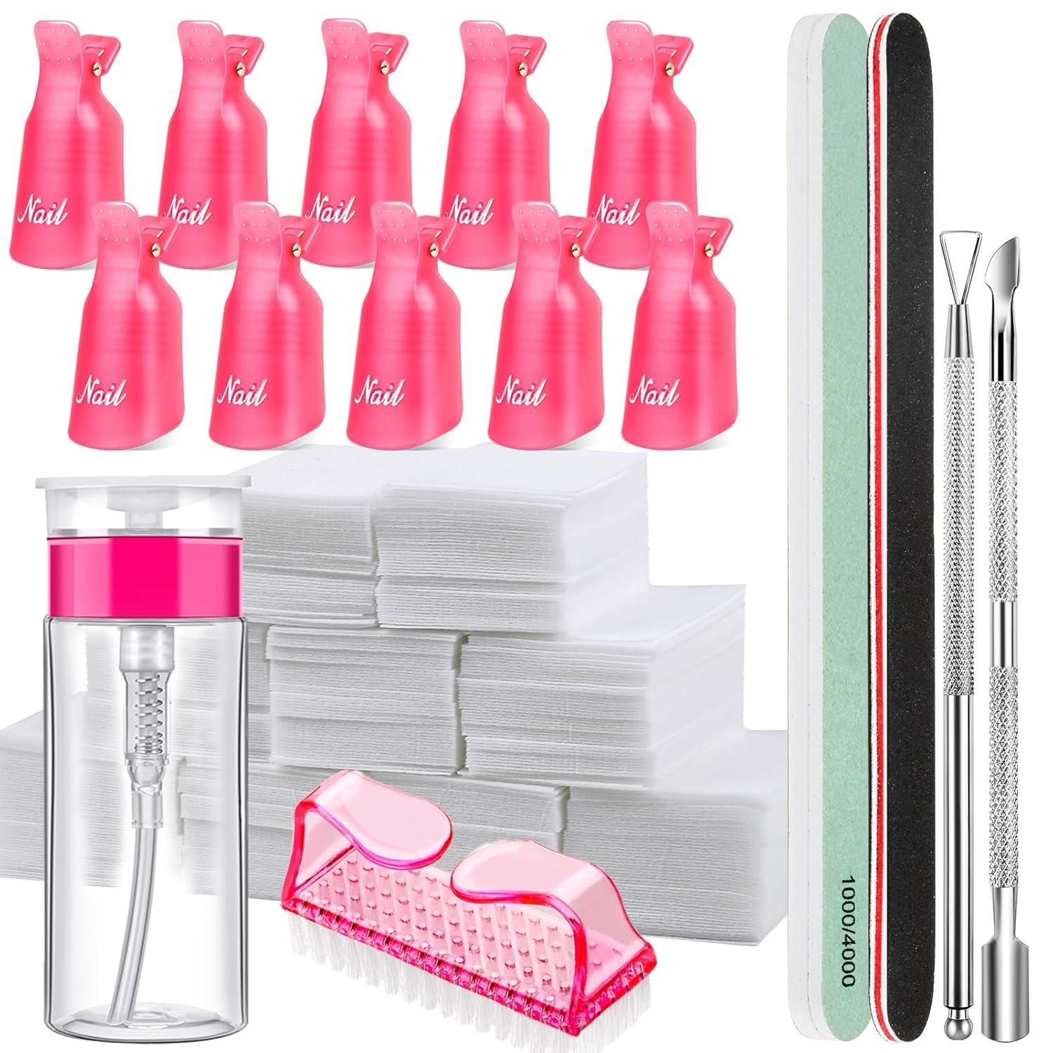 Nagellackentferner Werkzeuge Set mit Nagel