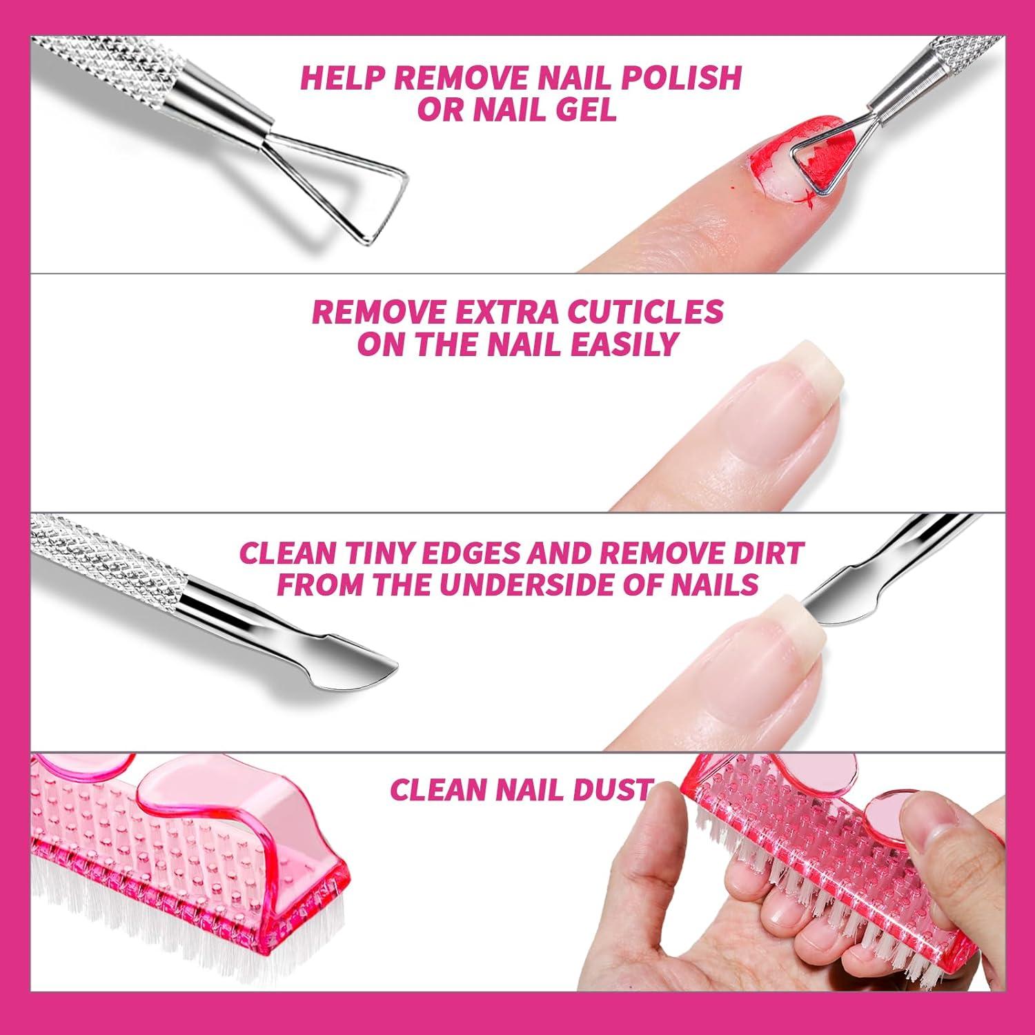 Nagellackentferner Werkzeuge Set mit Nagel