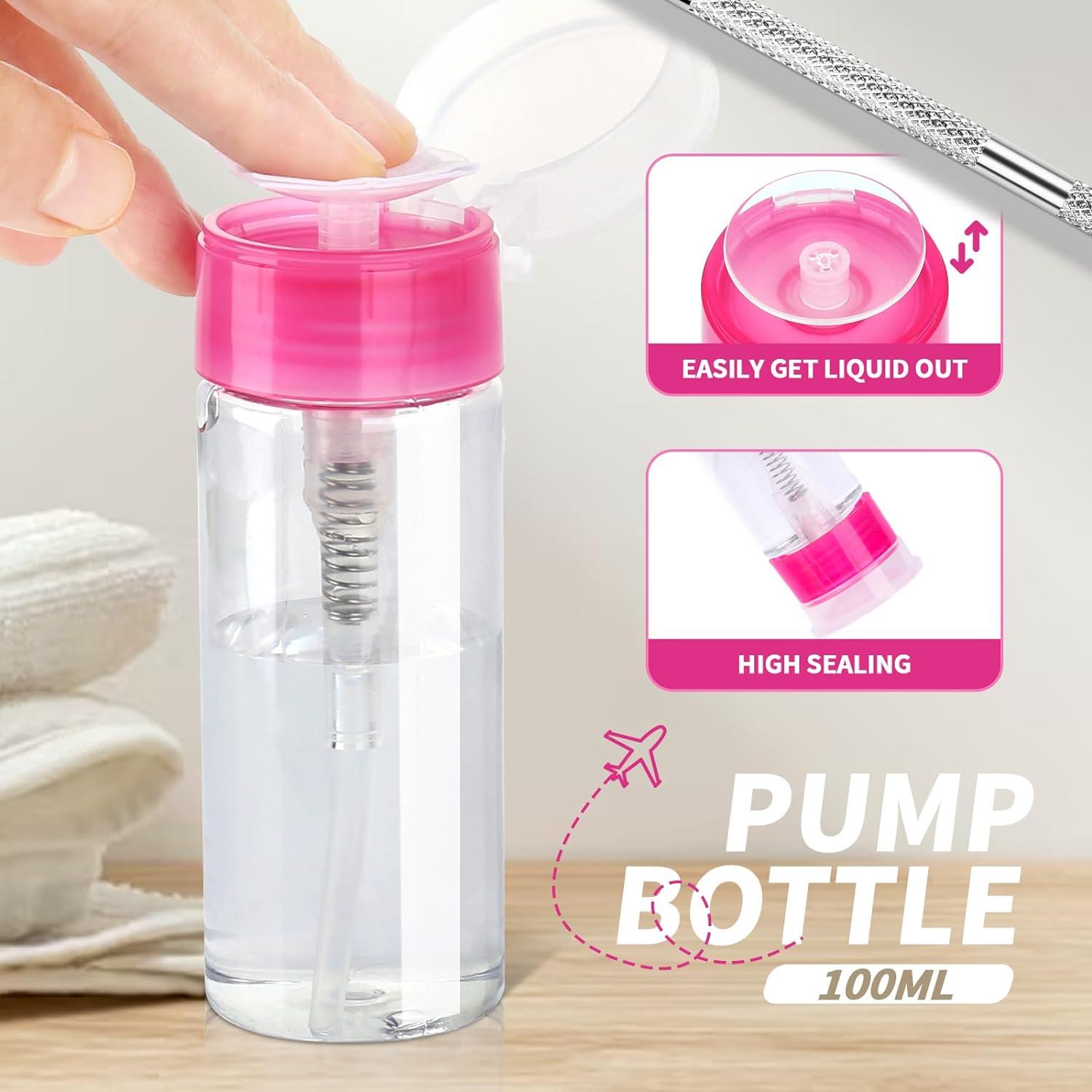Nagellackentferner Werkzeuge Set Rosa Clips Wattepads Gelnägel
