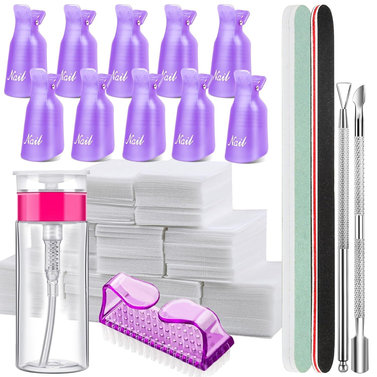 Nagellackentferner Set mit Clips, Pads & Nagelwerkzeugen