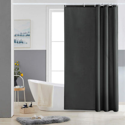 Duschvorhang 120x180 Polyester Textil Dunkelgrau wasserabweisend